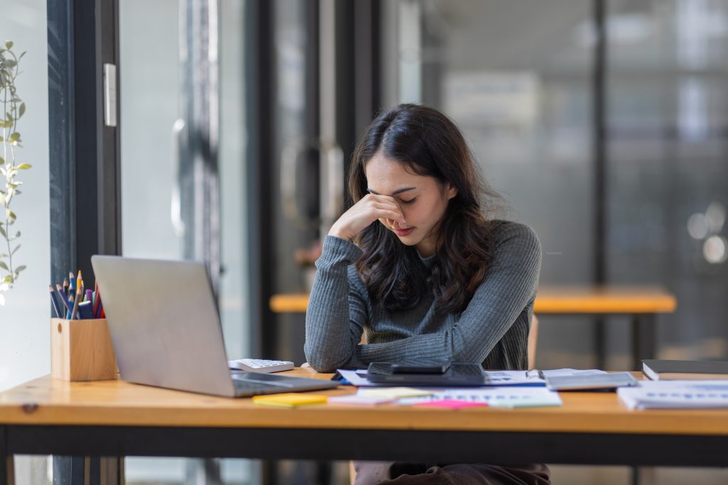 Chronic stress on the neck muscles