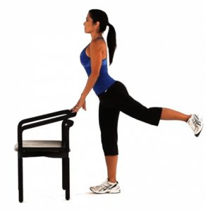 standing hip extension for the elderly 